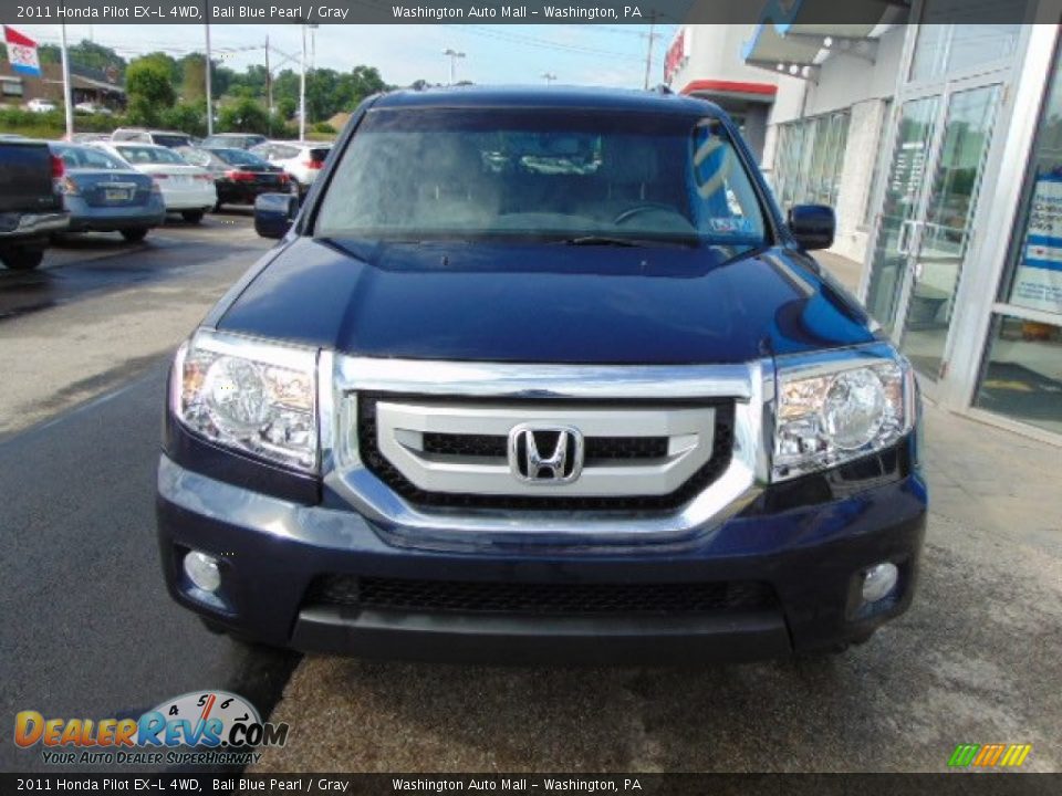 2011 Honda Pilot EX-L 4WD Bali Blue Pearl / Gray Photo #5