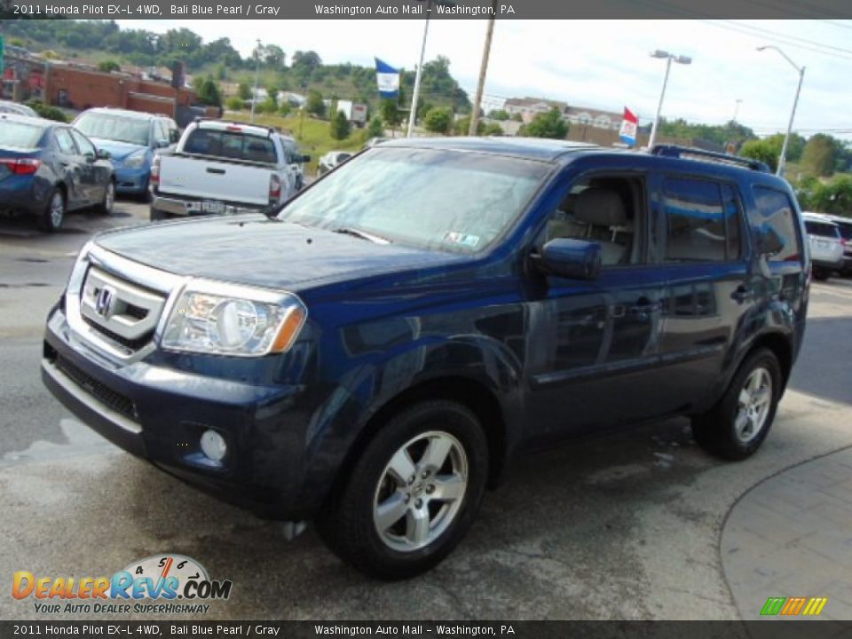 2011 Honda Pilot EX-L 4WD Bali Blue Pearl / Gray Photo #6