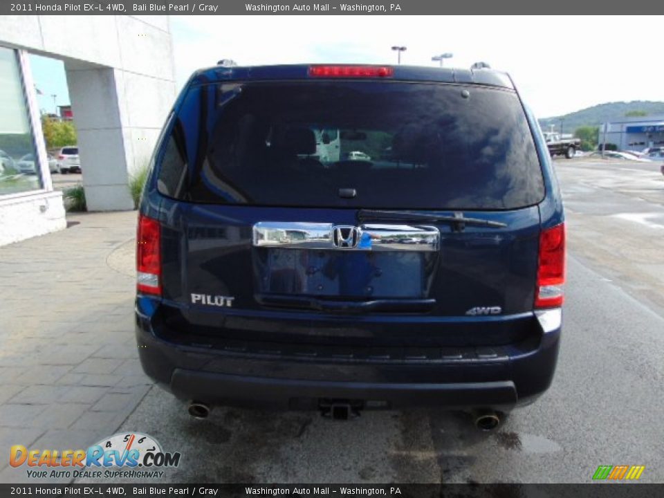 2011 Honda Pilot EX-L 4WD Bali Blue Pearl / Gray Photo #8