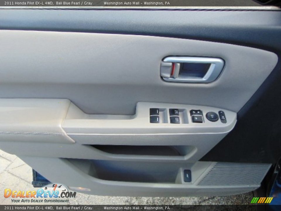 2011 Honda Pilot EX-L 4WD Bali Blue Pearl / Gray Photo #10