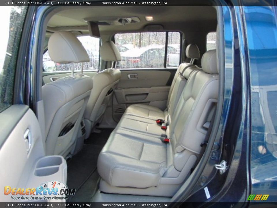 2011 Honda Pilot EX-L 4WD Bali Blue Pearl / Gray Photo #16