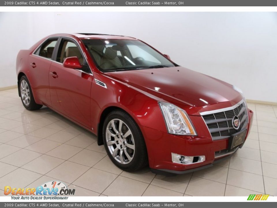 2009 Cadillac CTS 4 AWD Sedan Crystal Red / Cashmere/Cocoa Photo #1