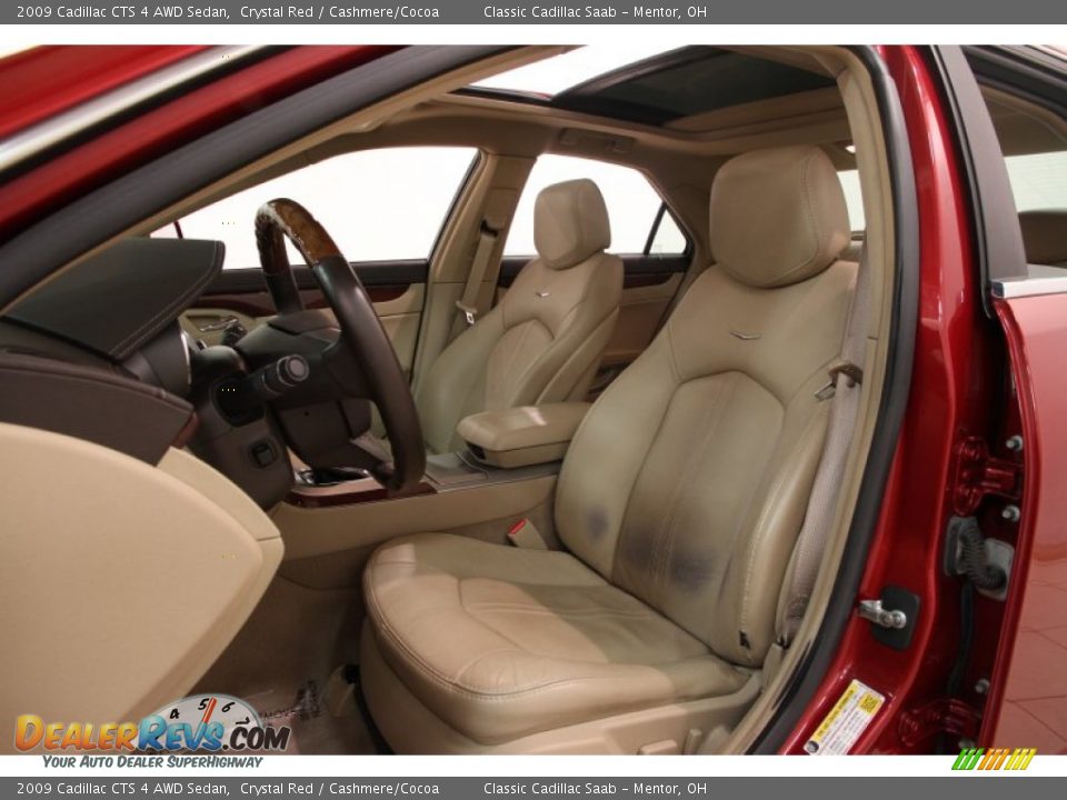 2009 Cadillac CTS 4 AWD Sedan Crystal Red / Cashmere/Cocoa Photo #5