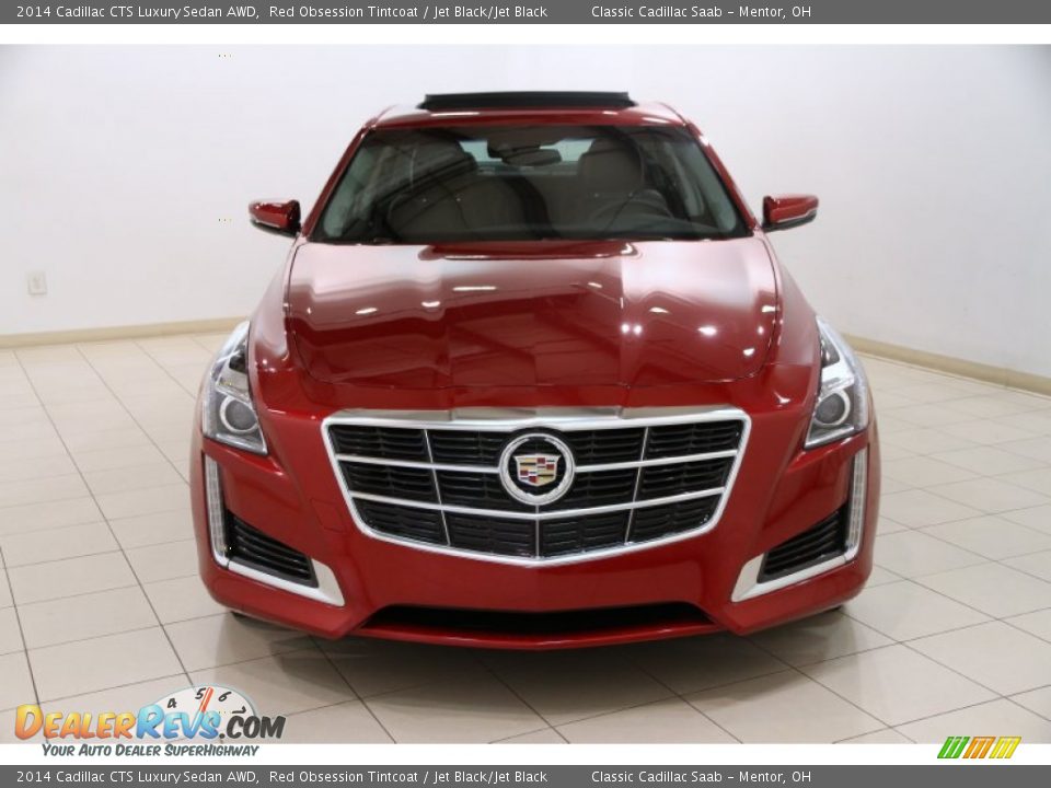 2014 Cadillac CTS Luxury Sedan AWD Red Obsession Tintcoat / Jet Black/Jet Black Photo #2