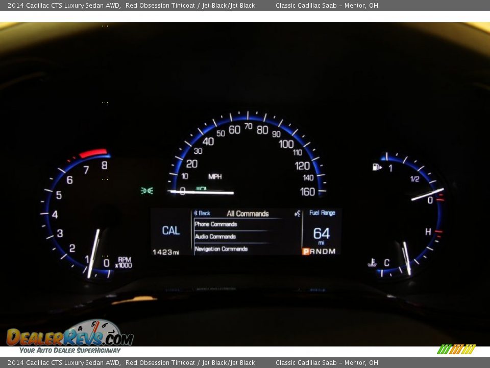 2014 Cadillac CTS Luxury Sedan AWD Red Obsession Tintcoat / Jet Black/Jet Black Photo #10