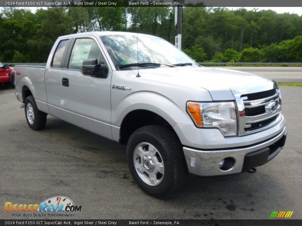 2014 Ford F150 XLT SuperCab 4x4 Ingot Silver / Steel Grey Photo #2