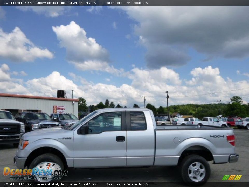 2014 Ford F150 XLT SuperCab 4x4 Ingot Silver / Steel Grey Photo #5
