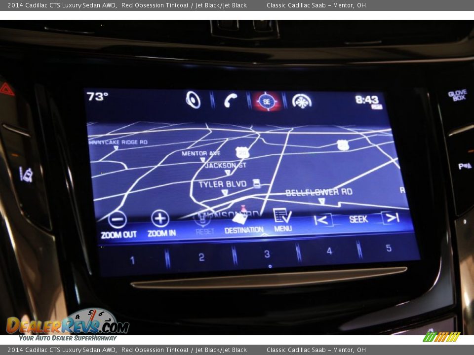 2014 Cadillac CTS Luxury Sedan AWD Red Obsession Tintcoat / Jet Black/Jet Black Photo #14