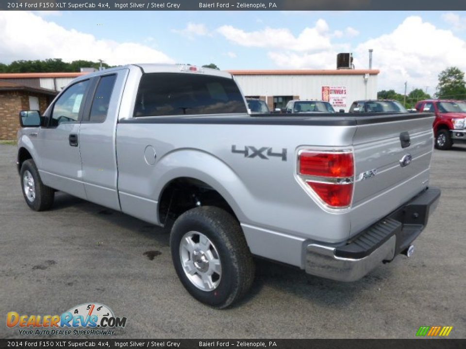 2014 Ford F150 XLT SuperCab 4x4 Ingot Silver / Steel Grey Photo #6