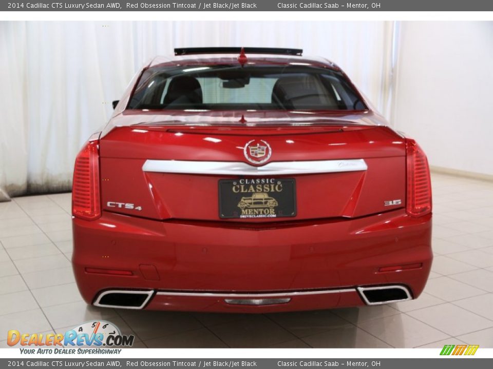 2014 Cadillac CTS Luxury Sedan AWD Red Obsession Tintcoat / Jet Black/Jet Black Photo #19