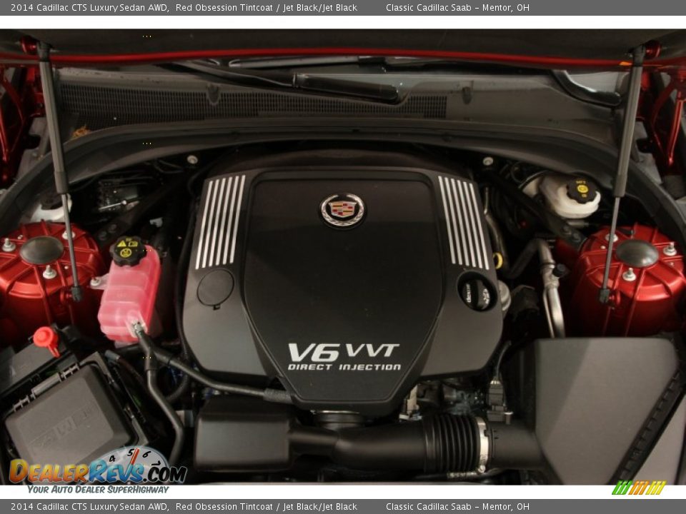 2014 Cadillac CTS Luxury Sedan AWD Red Obsession Tintcoat / Jet Black/Jet Black Photo #20