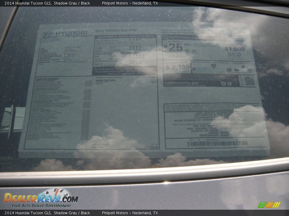 2014 Hyundai Tucson GLS Shadow Gray / Black Photo #32