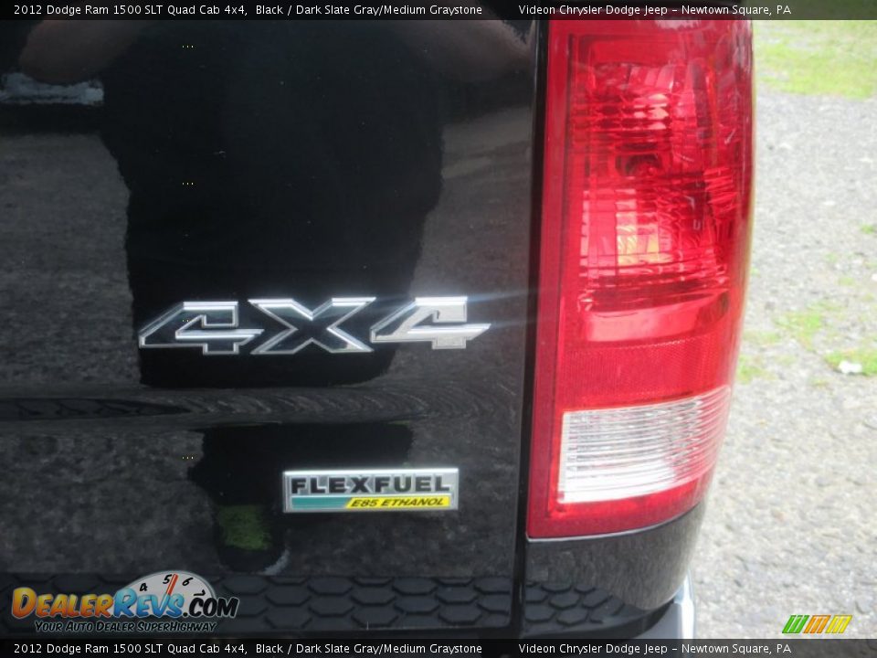 2012 Dodge Ram 1500 SLT Quad Cab 4x4 Black / Dark Slate Gray/Medium Graystone Photo #7