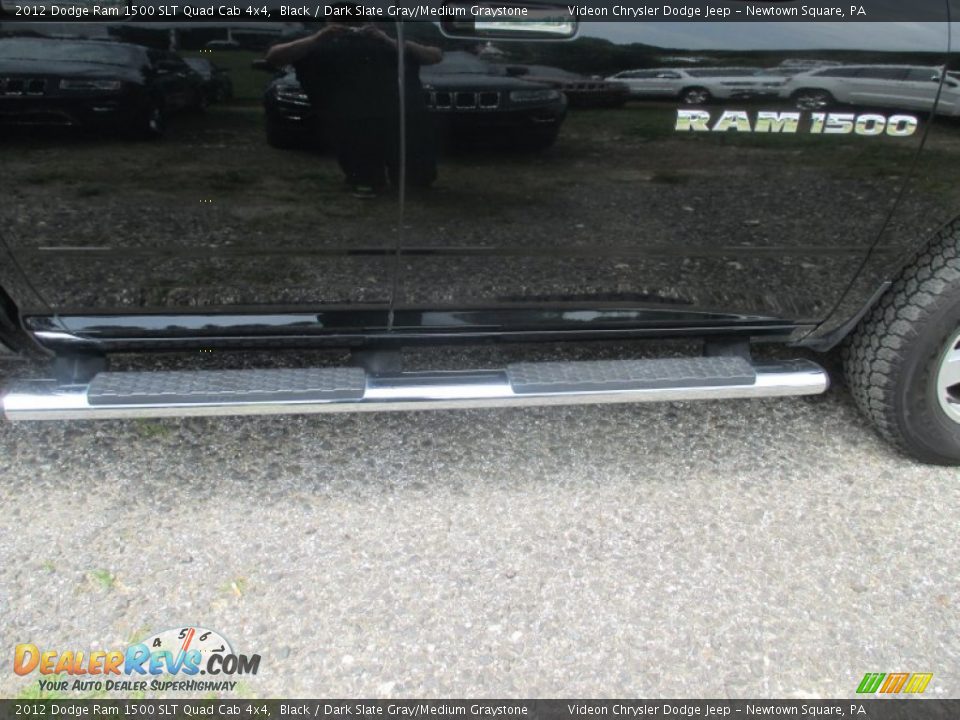 2012 Dodge Ram 1500 SLT Quad Cab 4x4 Black / Dark Slate Gray/Medium Graystone Photo #12