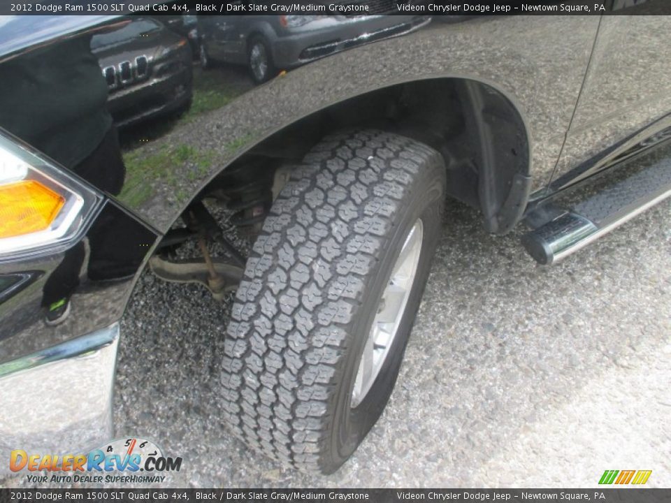 2012 Dodge Ram 1500 SLT Quad Cab 4x4 Black / Dark Slate Gray/Medium Graystone Photo #13