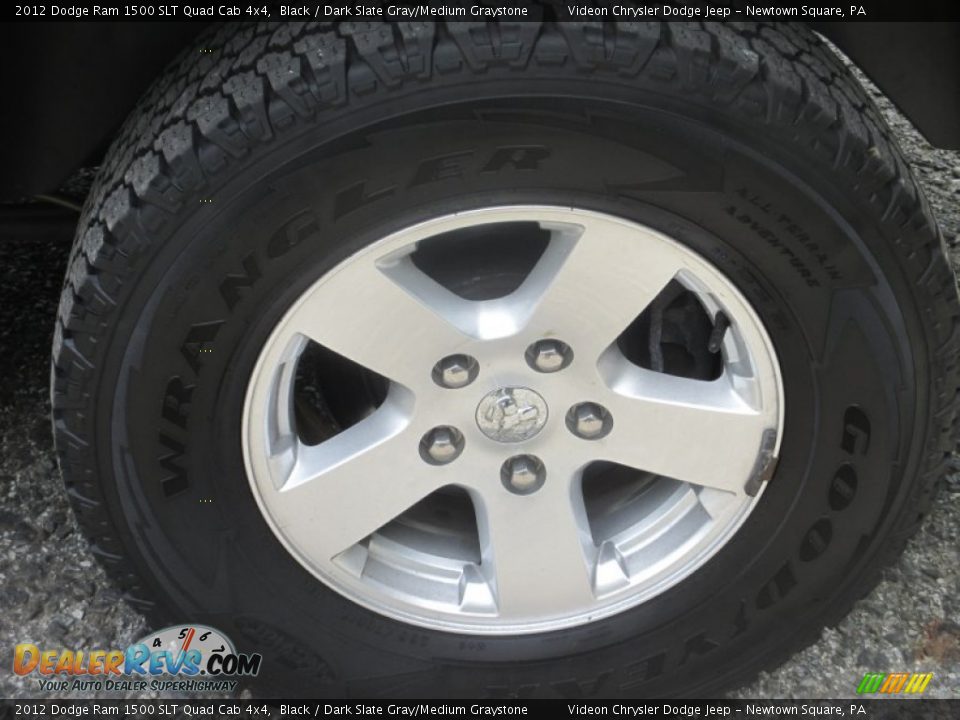 2012 Dodge Ram 1500 SLT Quad Cab 4x4 Black / Dark Slate Gray/Medium Graystone Photo #14