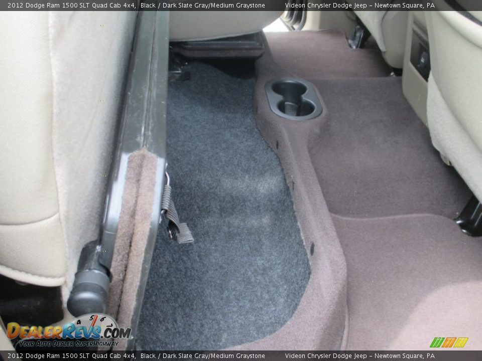 2012 Dodge Ram 1500 SLT Quad Cab 4x4 Black / Dark Slate Gray/Medium Graystone Photo #20