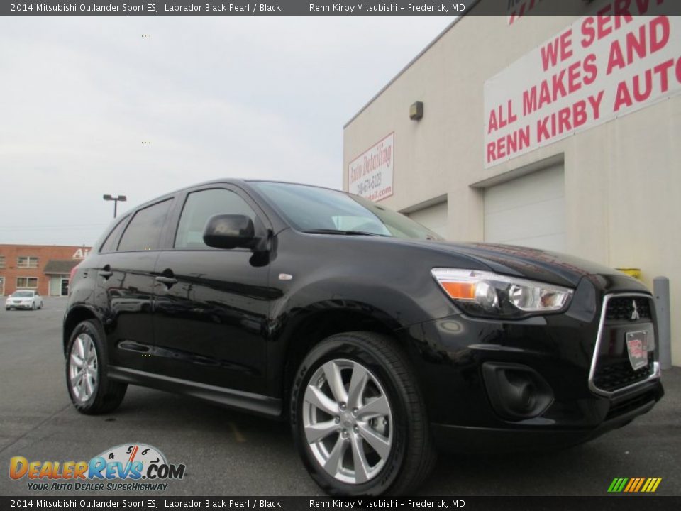 2014 Mitsubishi Outlander Sport ES Labrador Black Pearl / Black Photo #2