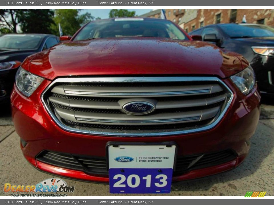 2013 Ford Taurus SEL Ruby Red Metallic / Dune Photo #2