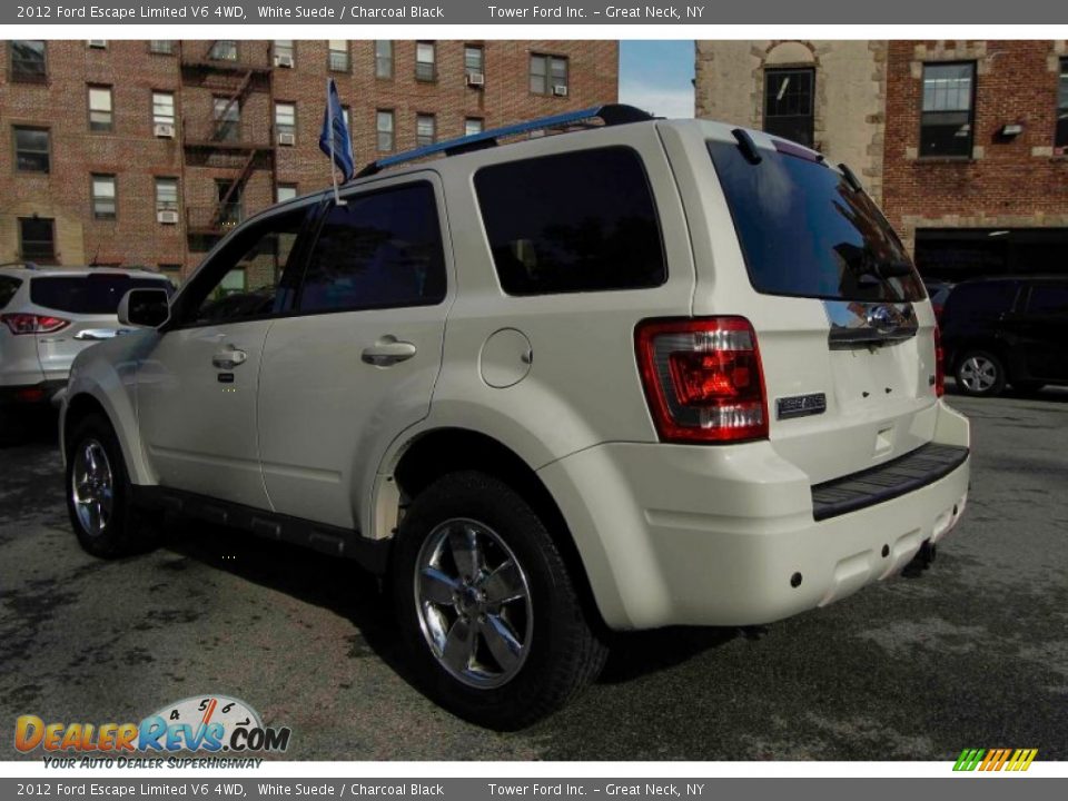 2012 Ford Escape Limited V6 4WD White Suede / Charcoal Black Photo #4