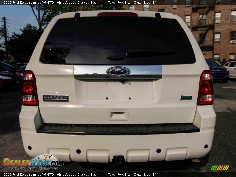 2012 Ford Escape Limited V6 4WD White Suede / Charcoal Black Photo #5