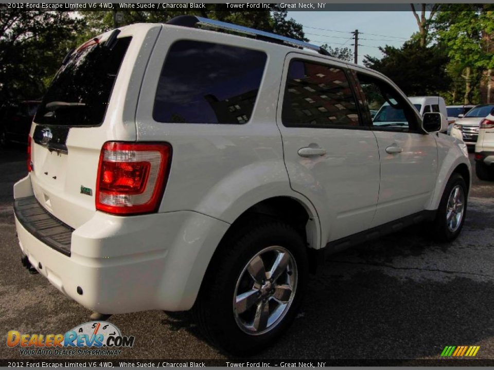 2012 Ford Escape Limited V6 4WD White Suede / Charcoal Black Photo #6