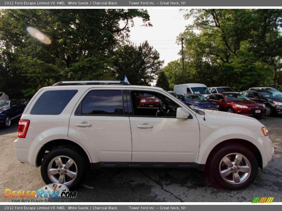 2012 Ford Escape Limited V6 4WD White Suede / Charcoal Black Photo #7