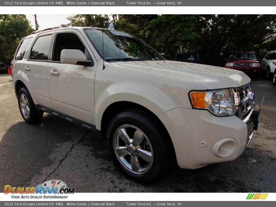 2012 Ford Escape Limited V6 4WD White Suede / Charcoal Black Photo #8