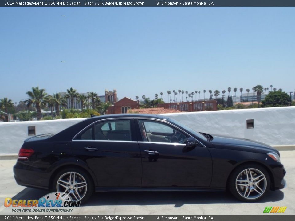 2014 Mercedes-Benz E 550 4Matic Sedan Black / Silk Beige/Espresso Brown Photo #3