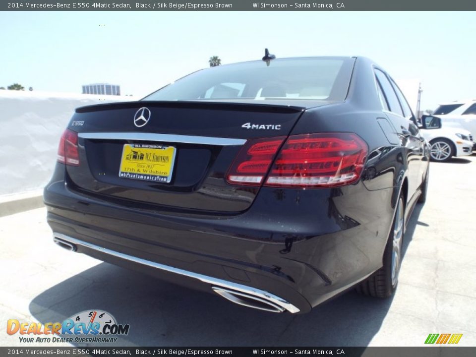 2014 Mercedes-Benz E 550 4Matic Sedan Black / Silk Beige/Espresso Brown Photo #4