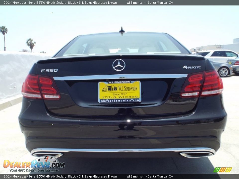 2014 Mercedes-Benz E 550 4Matic Sedan Black / Silk Beige/Espresso Brown Photo #5