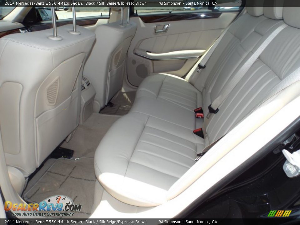 2014 Mercedes-Benz E 550 4Matic Sedan Black / Silk Beige/Espresso Brown Photo #8