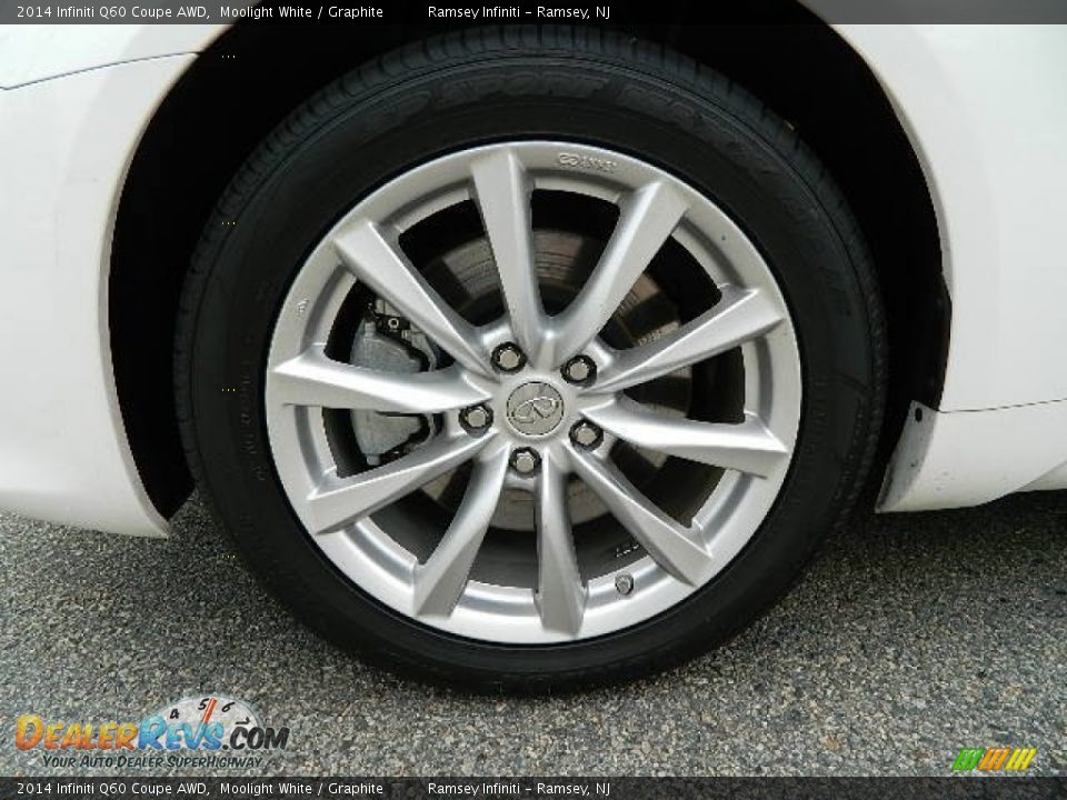 2014 Infiniti Q60 Coupe AWD Moolight White / Graphite Photo #7