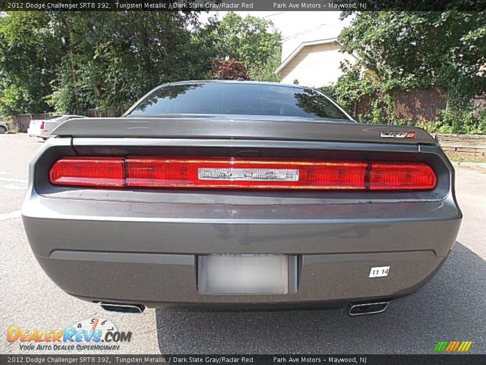 2012 Dodge Challenger SRT8 392 Tungsten Metallic / Dark Slate Gray/Radar Red Photo #4
