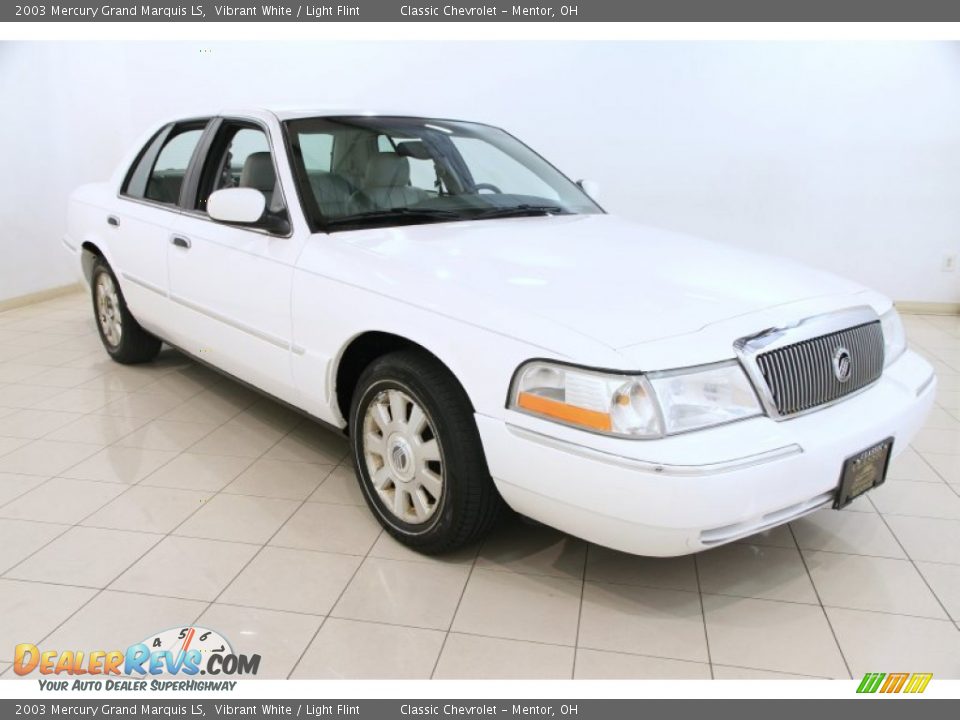 2003 Mercury Grand Marquis LS Vibrant White / Light Flint Photo #1