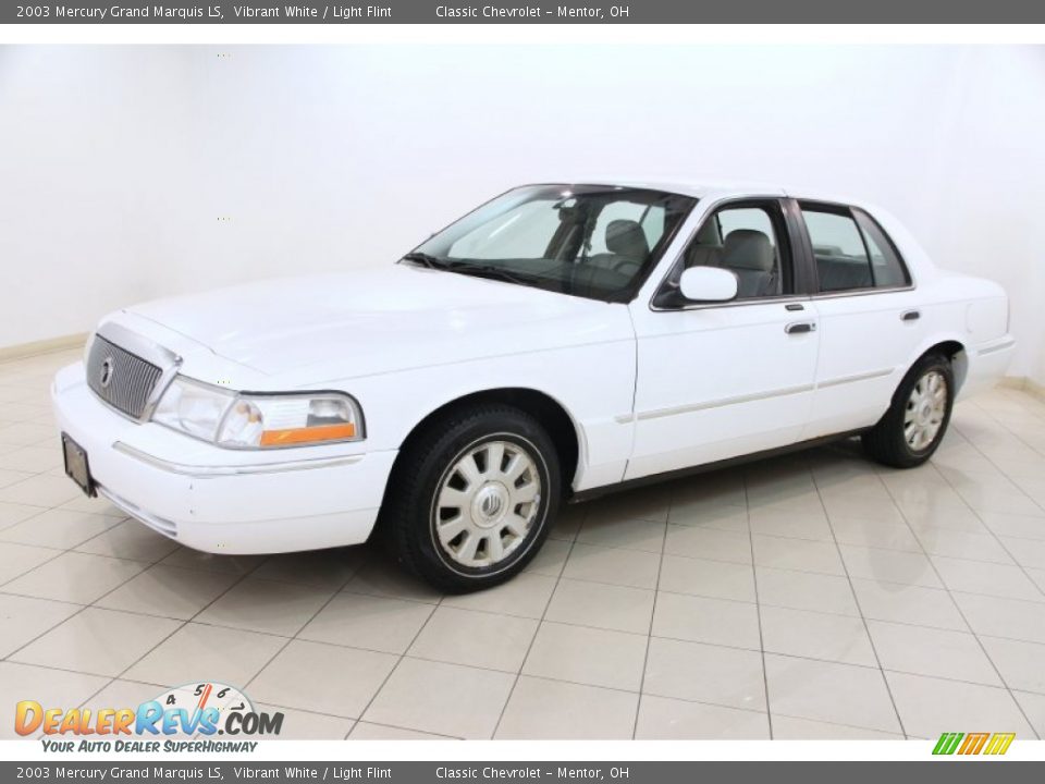 2003 Mercury Grand Marquis LS Vibrant White / Light Flint Photo #3