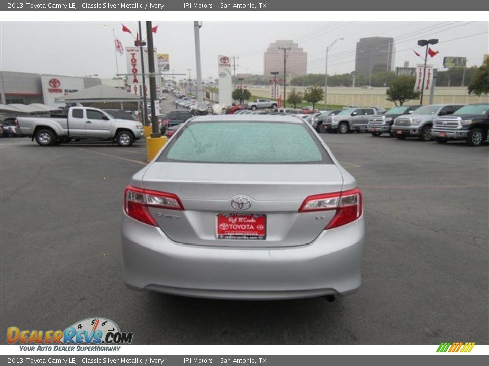 2013 Toyota Camry LE Classic Silver Metallic / Ivory Photo #6