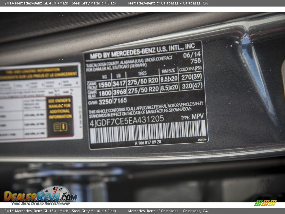 2014 Mercedes-Benz GL 450 4Matic Steel Grey Metallic / Black Photo #7