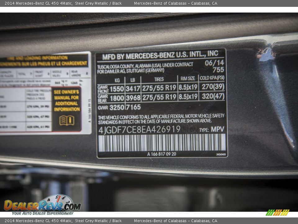 2014 Mercedes-Benz GL 450 4Matic Steel Grey Metallic / Black Photo #7