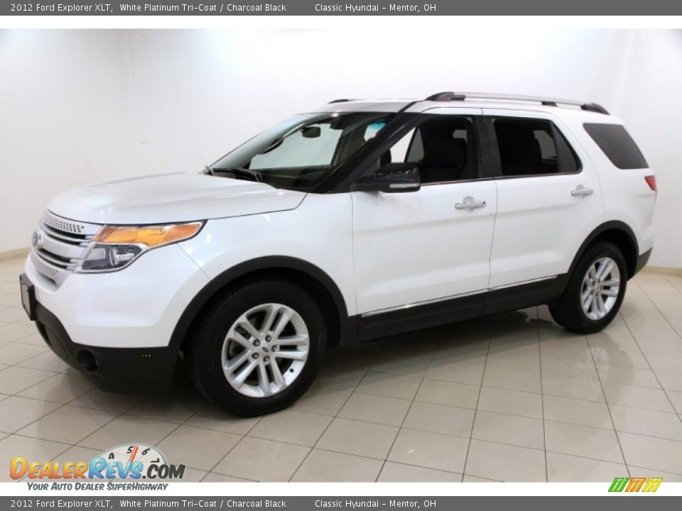 2012 Ford Explorer XLT White Platinum Tri-Coat / Charcoal Black Photo #1