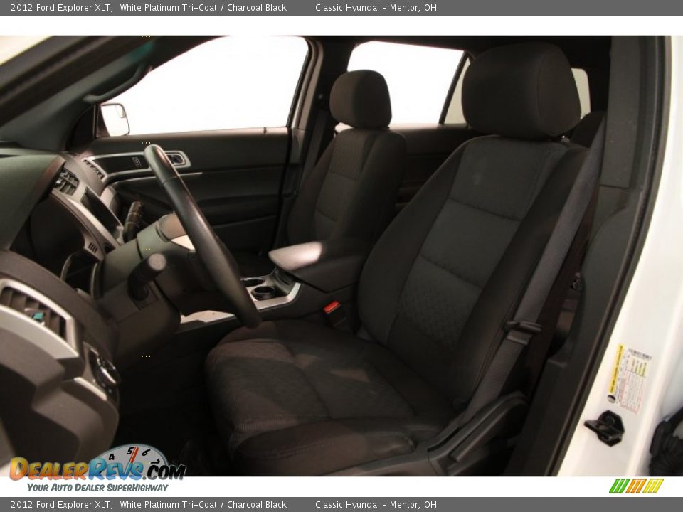 2012 Ford Explorer XLT White Platinum Tri-Coat / Charcoal Black Photo #5