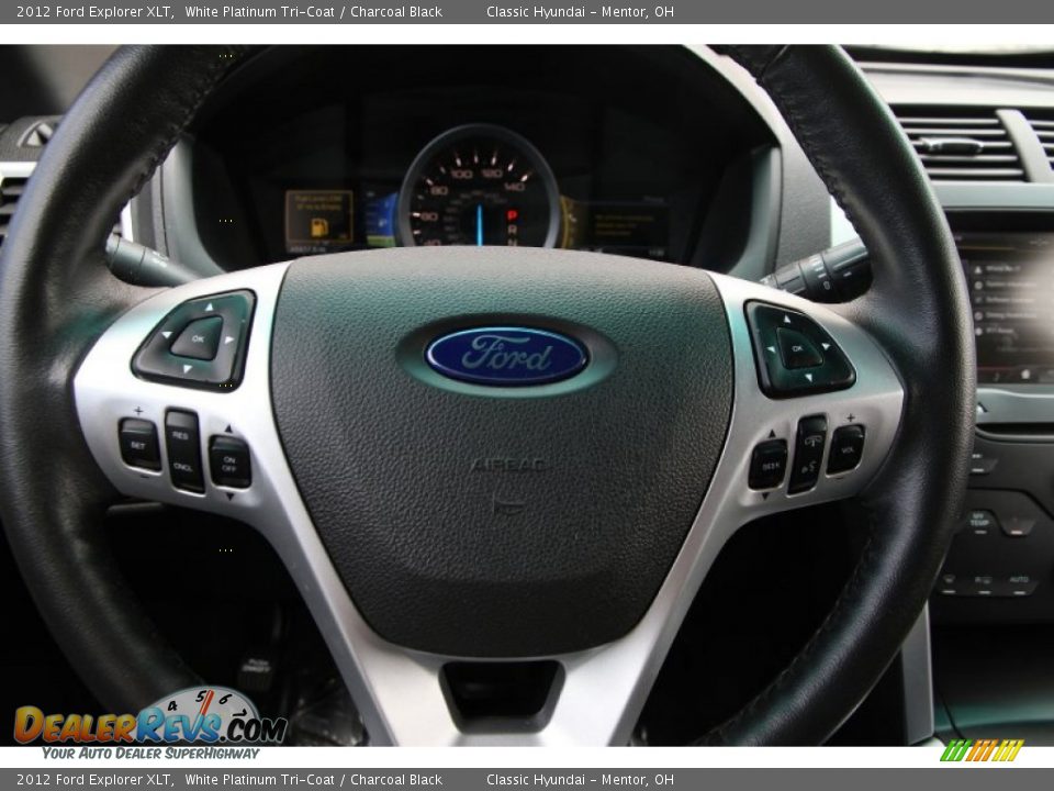 2012 Ford Explorer XLT White Platinum Tri-Coat / Charcoal Black Photo #6