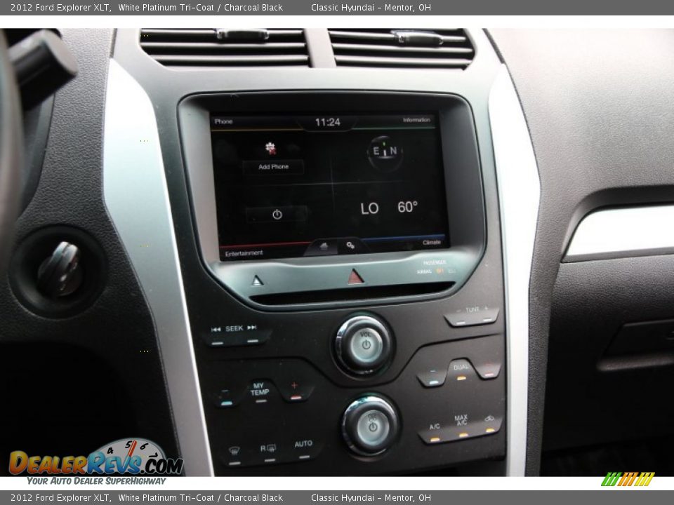2012 Ford Explorer XLT White Platinum Tri-Coat / Charcoal Black Photo #8
