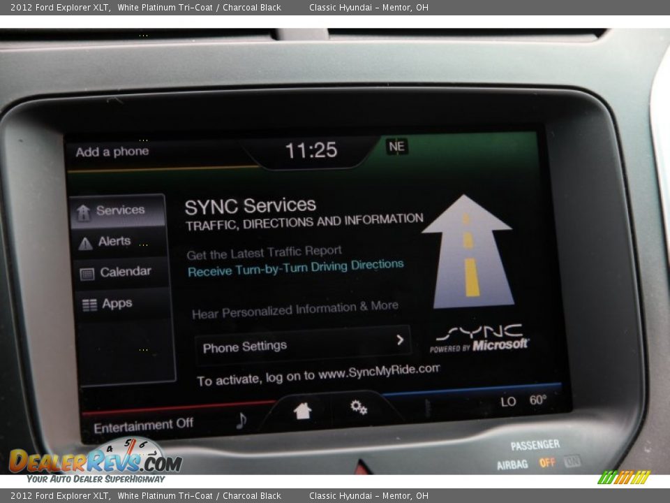 2012 Ford Explorer XLT White Platinum Tri-Coat / Charcoal Black Photo #10