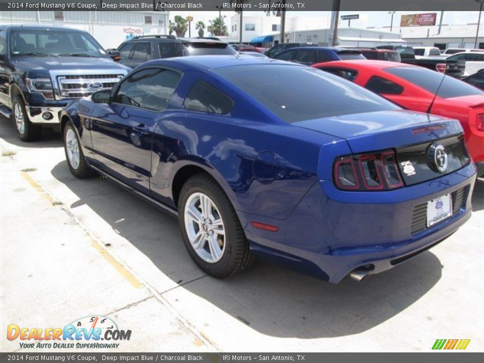 2014 Ford Mustang V6 Coupe Deep Impact Blue / Charcoal Black Photo #4