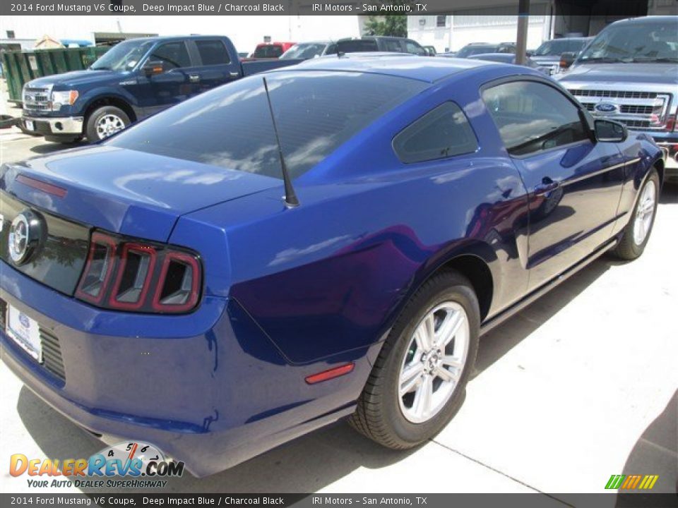 2014 Ford Mustang V6 Coupe Deep Impact Blue / Charcoal Black Photo #5