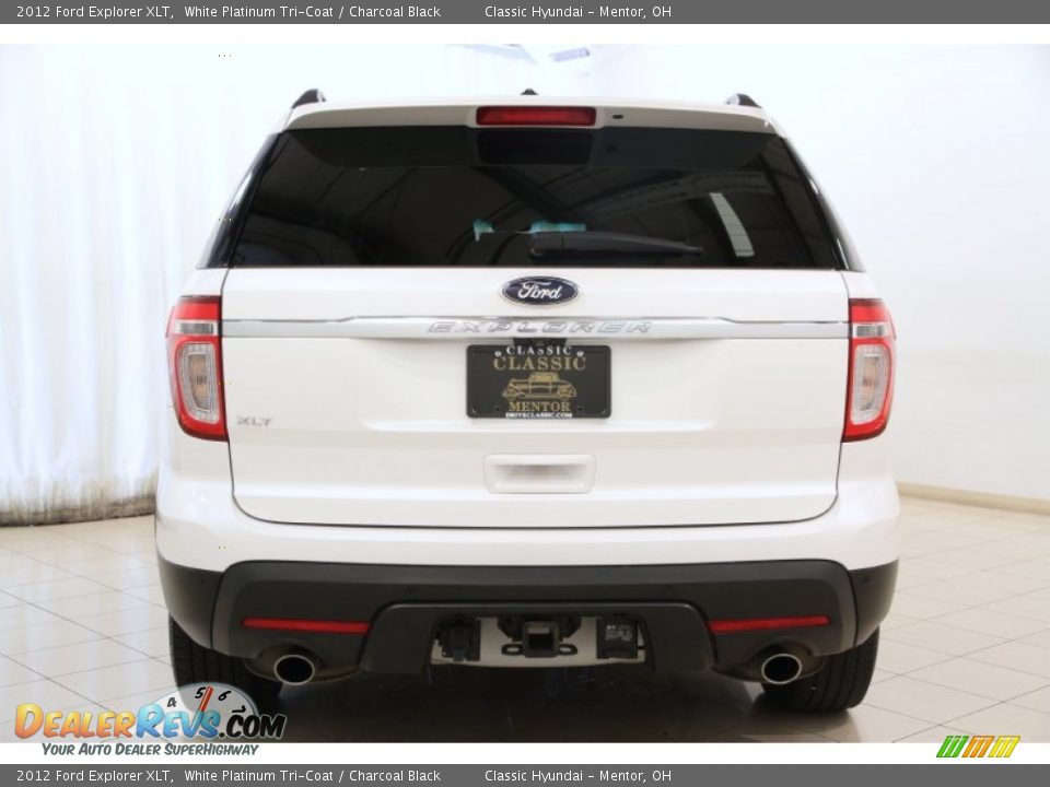 2012 Ford Explorer XLT White Platinum Tri-Coat / Charcoal Black Photo #30