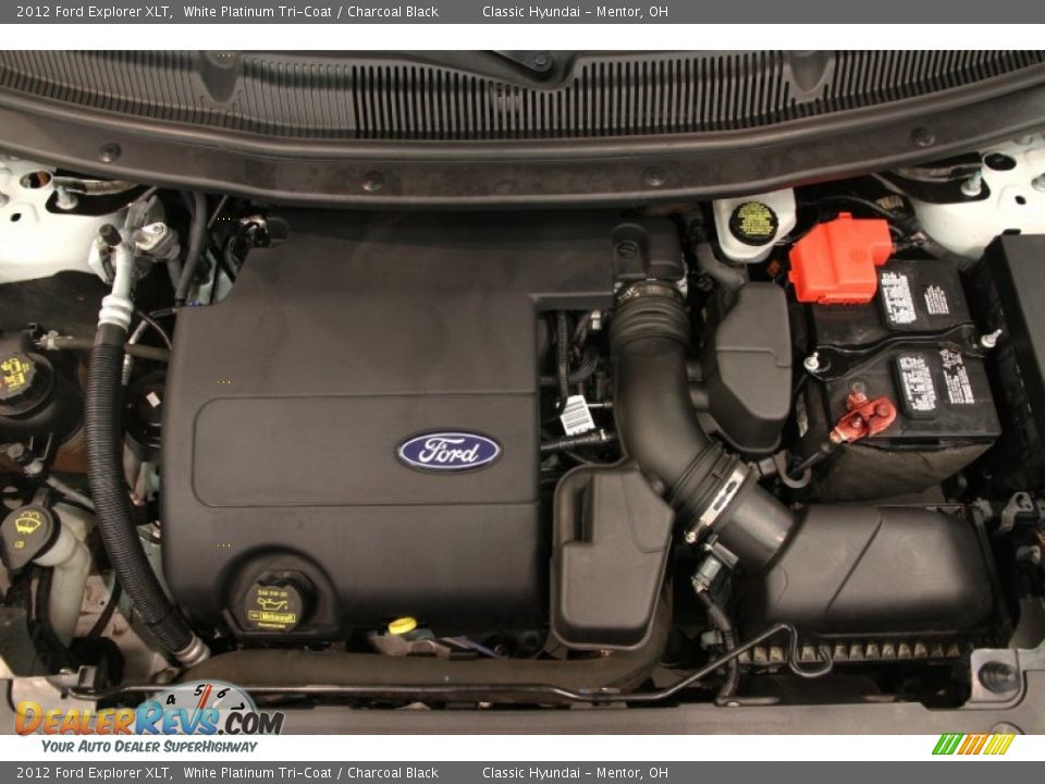 2012 Ford Explorer XLT White Platinum Tri-Coat / Charcoal Black Photo #31
