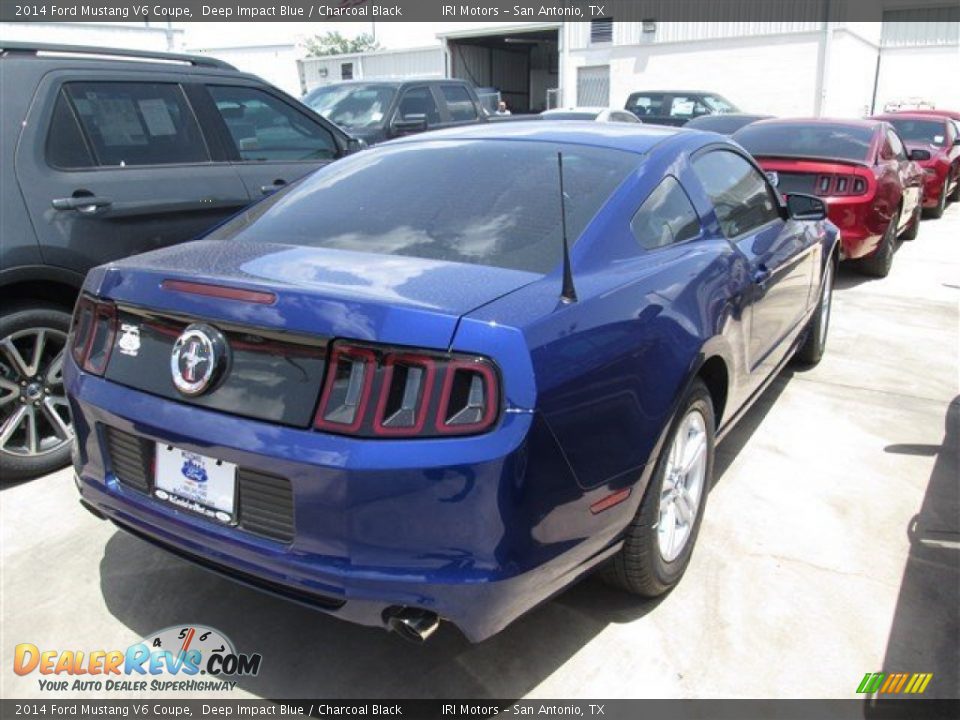 2014 Ford Mustang V6 Coupe Deep Impact Blue / Charcoal Black Photo #4
