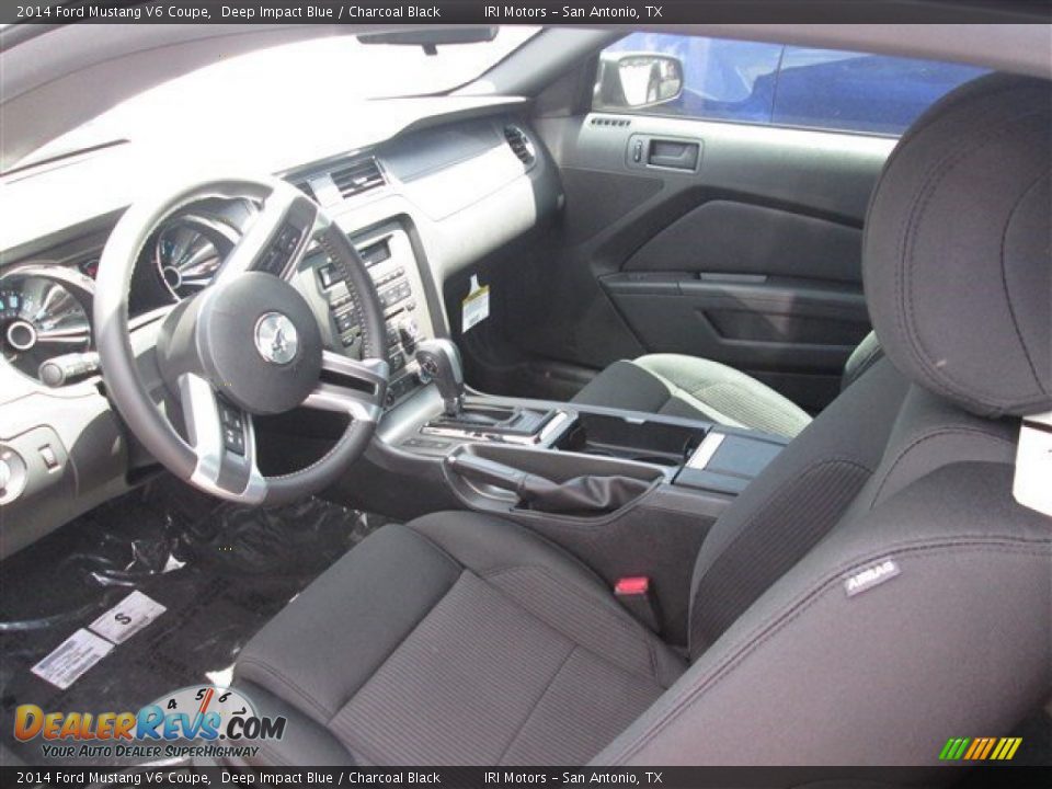 2014 Ford Mustang V6 Coupe Deep Impact Blue / Charcoal Black Photo #5